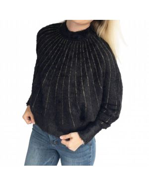 Madelyn Lurex Fuzzy Sweater - Black