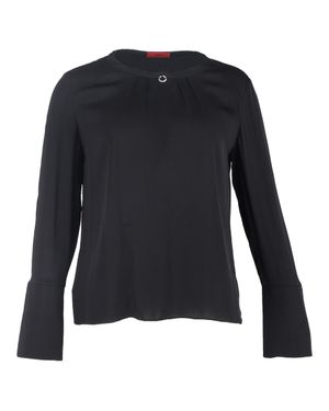 BOSS Ring-Embellished Long Sleeve Top - Black