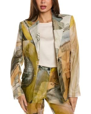 Helmut Lang Classic Silk Blazer - Yellow