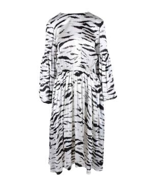 Aglini Long Silk Dress - White