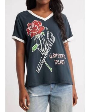 Daydreamer Grateful Dead Rose T-Shirt - Gray