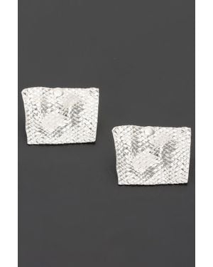 Fashnzfab Metal Earring - Gray