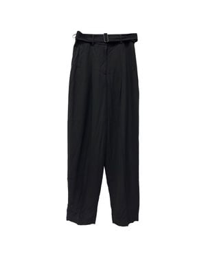 JOSEPH Belted Tailored Pants - Black