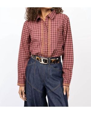 Ivy Jane Howdy Cowboy Plaid Shirt - Red
