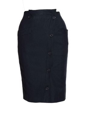 Gianfranco Ferré Gianfranco Ferre, Dark Wrap Skirt - Blue
