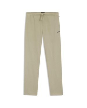 BOSS Embroidered-Logo Pajama Bottoms - Natural