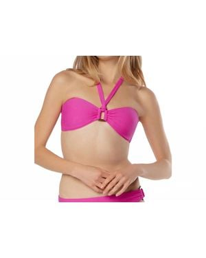 Helen Jon Soft Tie Tortoise Bandeau Bikini Top - Black