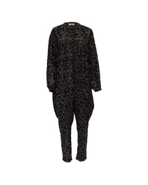 Isabel Marant Étoile Vasco Floral Printed Jumpsuit - Black