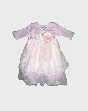 Katie Rose Girl's Petunia Long Sleeve Dress - Pink