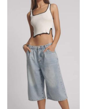 One Teaspoon Beastie Low Rider Denim Short - Gray