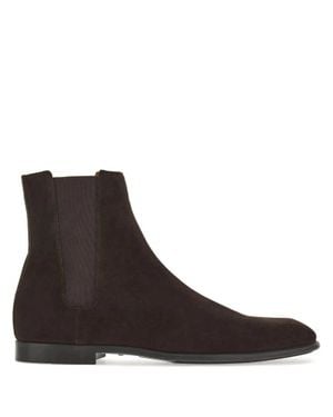 Ferragamo Chelsea Leather Boots - Brown