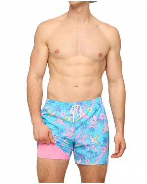 Chubbies Flock Parties Classic Swim Trunk - Blue