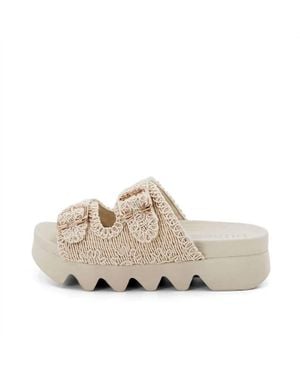 Bussola Clemmie Buckle Strap Sandals - Natural