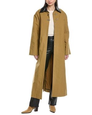 Nanushka Zofia Oversized Coat - Yellow