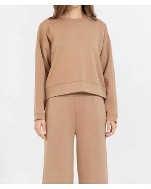 Vintage Havana Cloud Fleece Crewneck - Natural