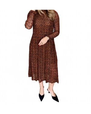 Thml Devore Dress - Brown