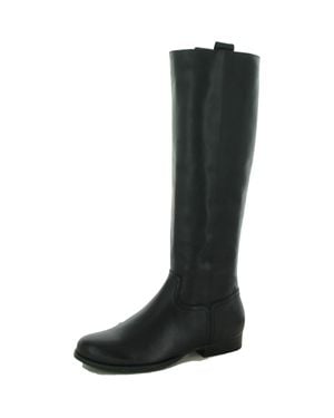 Max Studio Gilly Leather Tall Knee-High Boots - Black