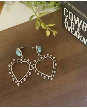 Queen Gypsy Heart Earrings - Green