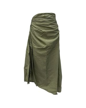 Brunello Cucinelli Knot Detail Wrap Skirt - Green