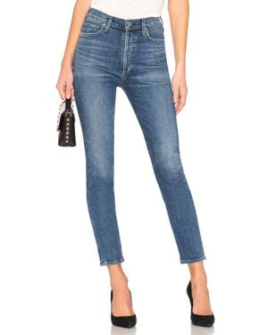 Citizens of Humanity Olivia High Rise Slim Ankle Jeans - Blue