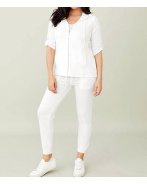 French Kyss Soft Stretch Hooded Vest - White