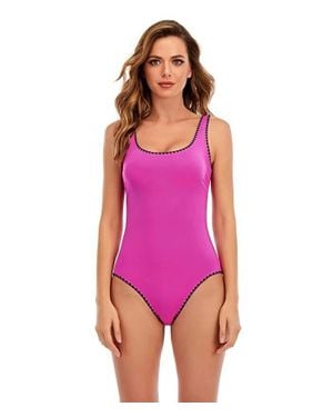 Lucky Brand Spring Romantic Shell Stitch One-Piece Erk1174 - Purple
