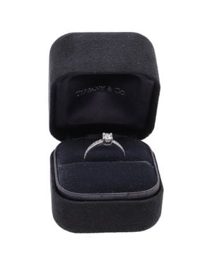 Tiffany & Co. Platinum Diamond Engagement Ring - Black