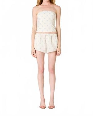 Nia Esperanza Strapless Top - White