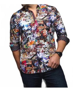 Au Noir Bellagio Stretch Shirt - Blue