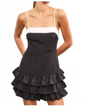 Mustard Seed Layered Cami Ruffle Dress - Black