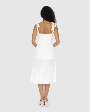 Belle & Bloom Summer Storm Midi Dress - White