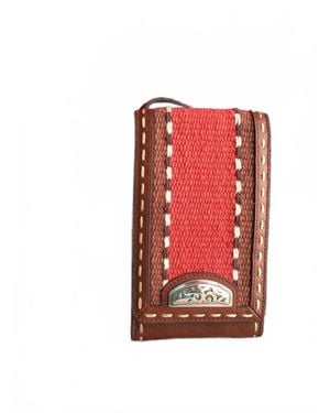 Brighton Bourbon Dakota Stripes Phone Organizer Bag - Red