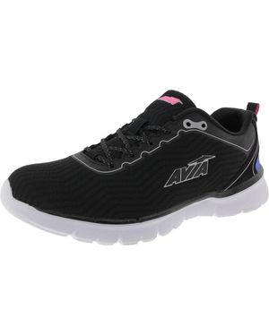 Avia Lace-Up Casual And Fashion Sneakers - Black