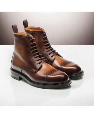 Magnanni Lerato Leather Derby Boots - Brown