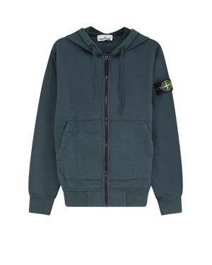 Stone Island Cotton Logo Sweatshirt - Blue