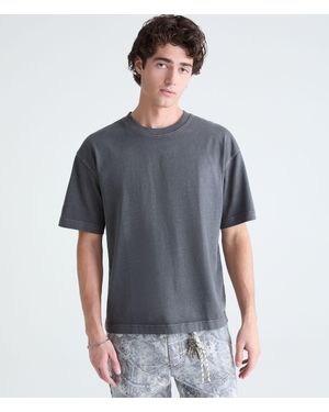 Aéropostale Heavyweight Boxy Crew Tee - Gray