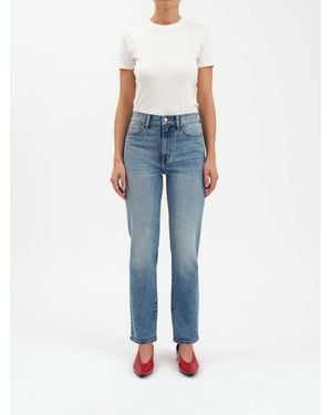 DAZE Smarty Pants High Rise Slim Straight Jeans - Blue