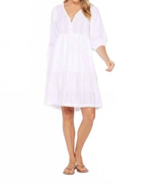 Mod-o-doc Boho Tiered Dress - White