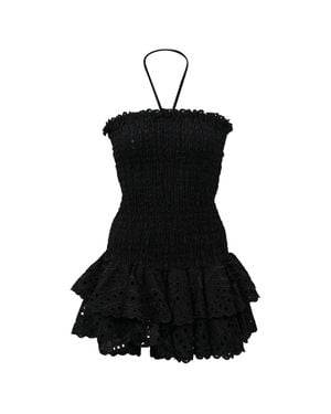 Charo Ruiz Megan Strapless Broderie Anglaise Mini Dress - Black
