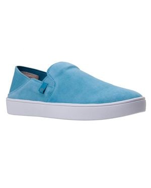 Spenco Saylor Sp1197Aqa090 Aqua Sea Suede Slip On Shoes Htat1409 - Blue