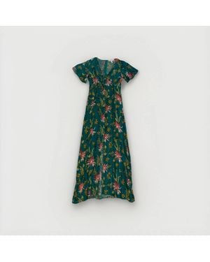 Davi & Dani Floral Maxi Dress - Green