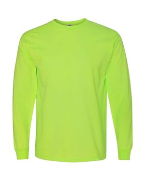 BAYSIDE Usa-Made 100% Cotton Long Sleeve T-Shirt - Green