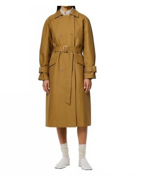 Tibi Belted Waist Trench Coat - Yellow