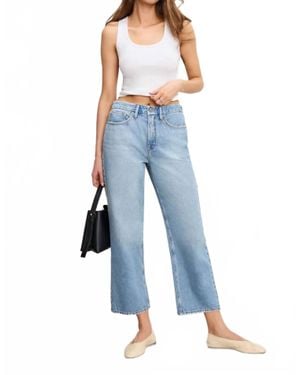 GOOD AMERICAN Good 90's Crop Relaxed Jeans - Blue