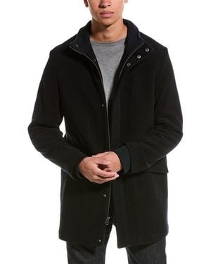 Cole Haan Signature Bomber Coat Long Sleeve Full Zip Ddr362 - Black