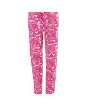 Roll Outta Bed Plus Size Print Sleep Pants - Pink