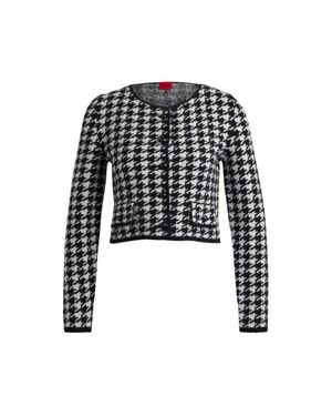 HUGO Cropped Cardigan - Black