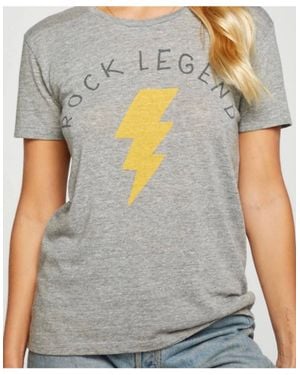 Chaser Brand Rock Legend Short Sleeve Graphic Tee - Gray