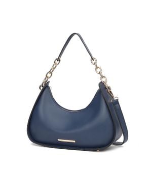 MKF Lottie Vegan Leather Hobo Handbag Half Moon By Mia K - Purple