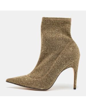 Sergio Rossi Lurex Fabric Ankle Length Boots - Green
